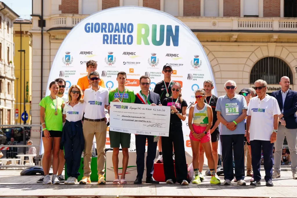 Giordano Riello Run 2026 - Podio e beneficenza